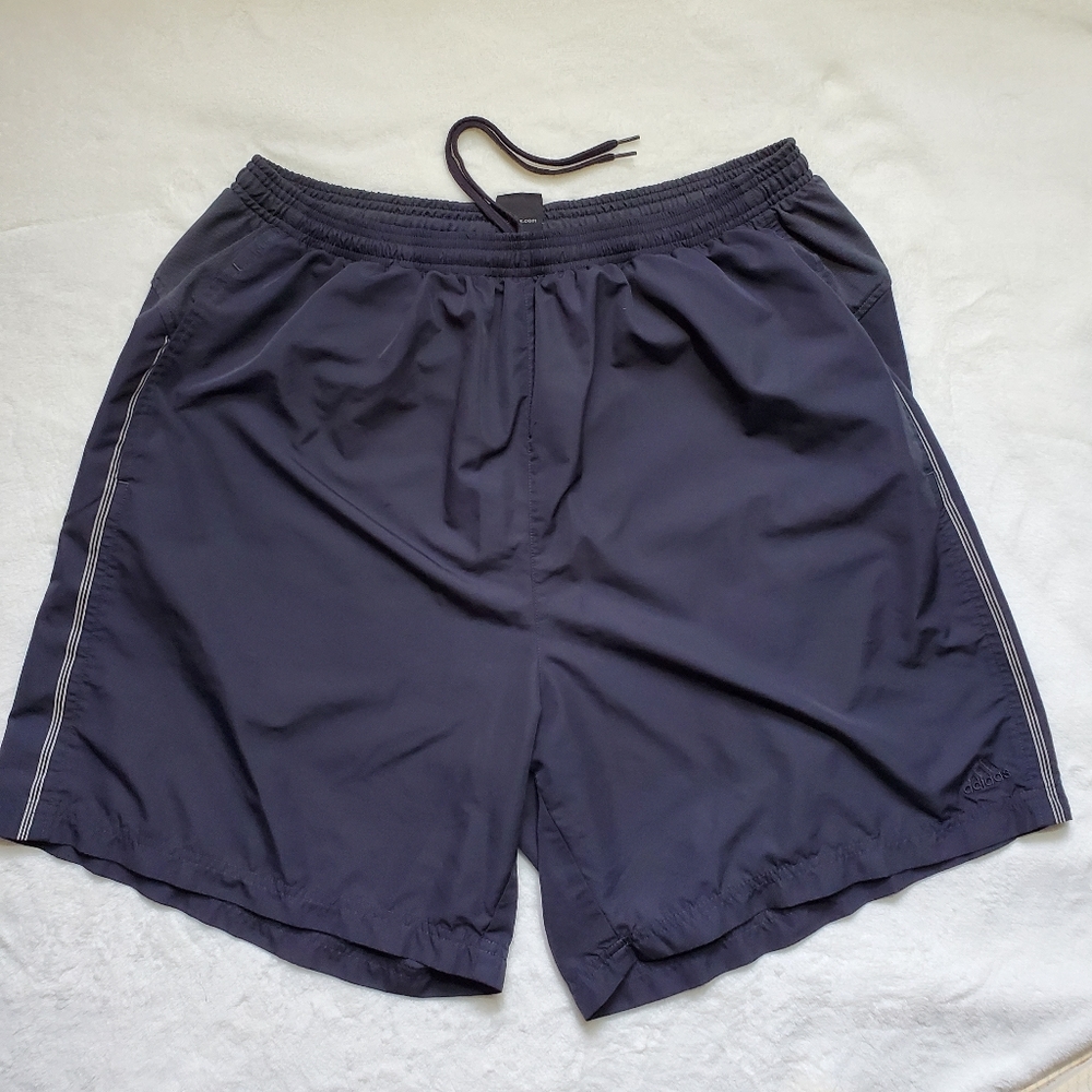 Adidas Men's XL Athletic Shorts Climacool Zip back pocket gray black